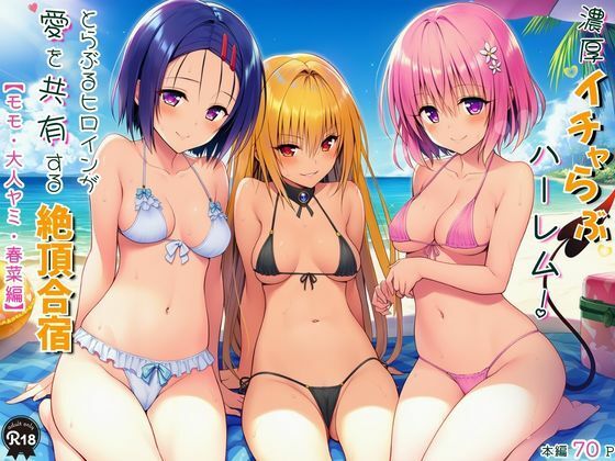 濃厚イチャらぶハーレム！とらぶるヒロインが愛を共有する絶頂合宿【モモ・大人ヤミ・春菜編】  エロ画像750553