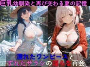 巨乳幼馴染と再び交わる夏の記憶  濡れたワンピースとずれたサラシの淫らな再会  エロ画像758336